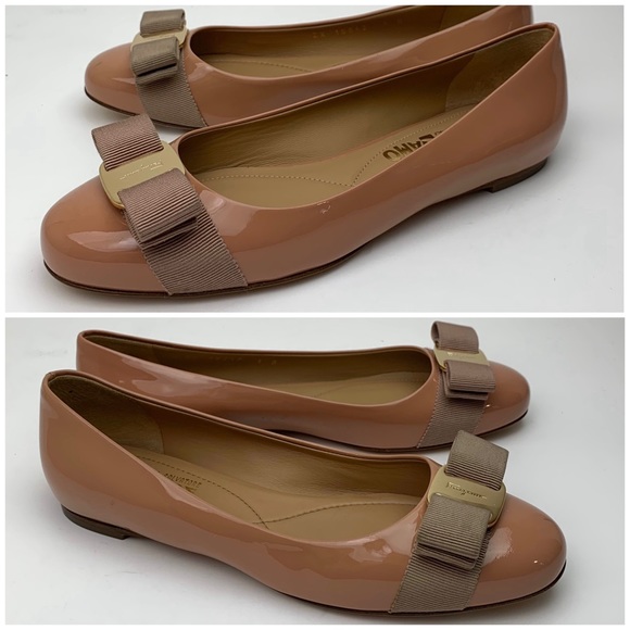 SALVATORE FERRAGAMO Varina Leather Flat sz 6 - Picture 6 of 12